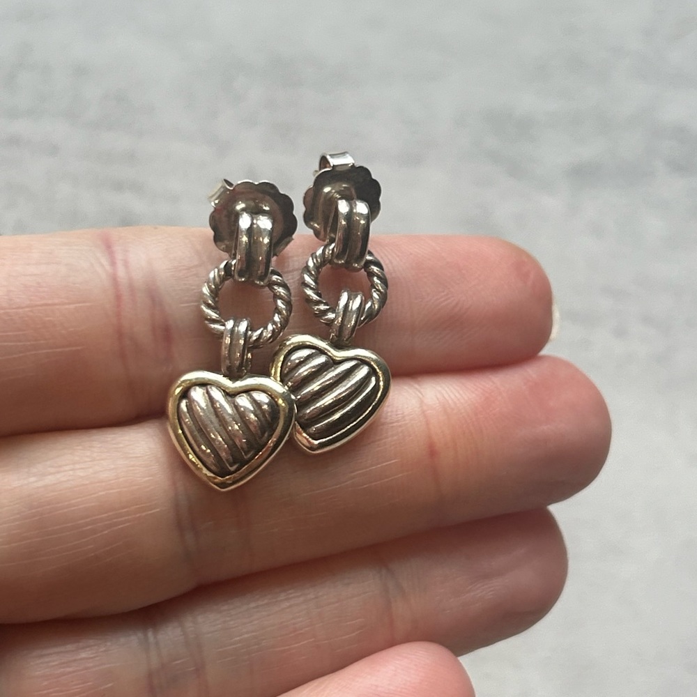 David Yurman Heart drop earrings